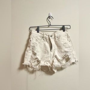 PacSun - Mom Short - White Distressed Short -‎ SIZE 26
